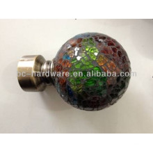 Cristal finial, 19 mm, 28 mm de fibra de cortina de cristal finial